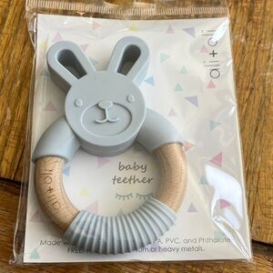 Baby Bunny Teether - Soft Blue